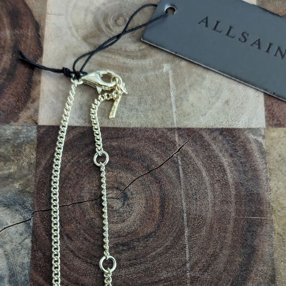 All Saints Saint Engraved Chain Necklace Pendant With All Saints Dust Bag Nwt❤️ - Picture 8 of 10